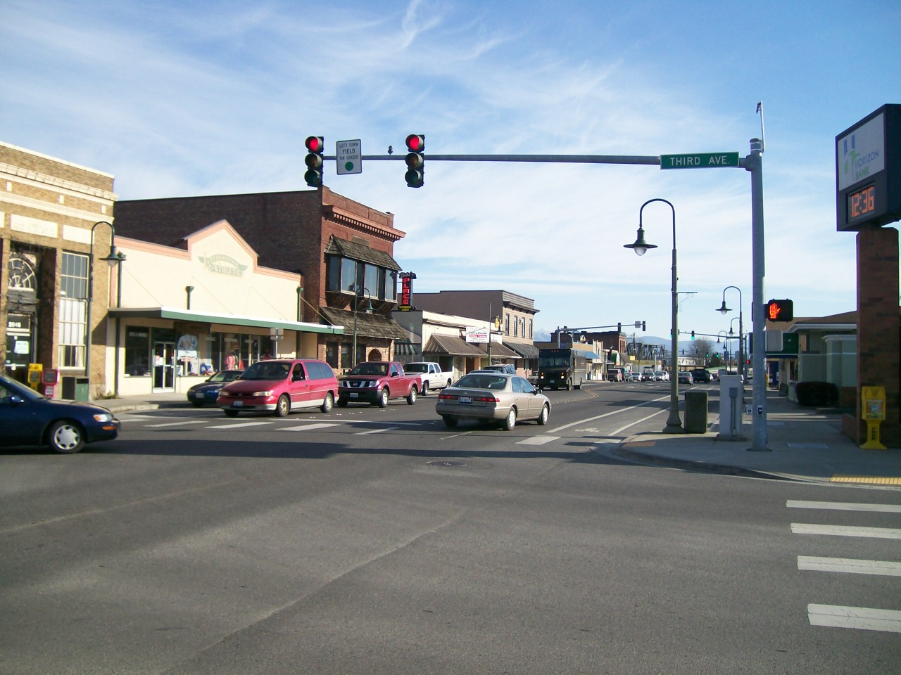 A view along Main Street in Ferndale, near Custer.