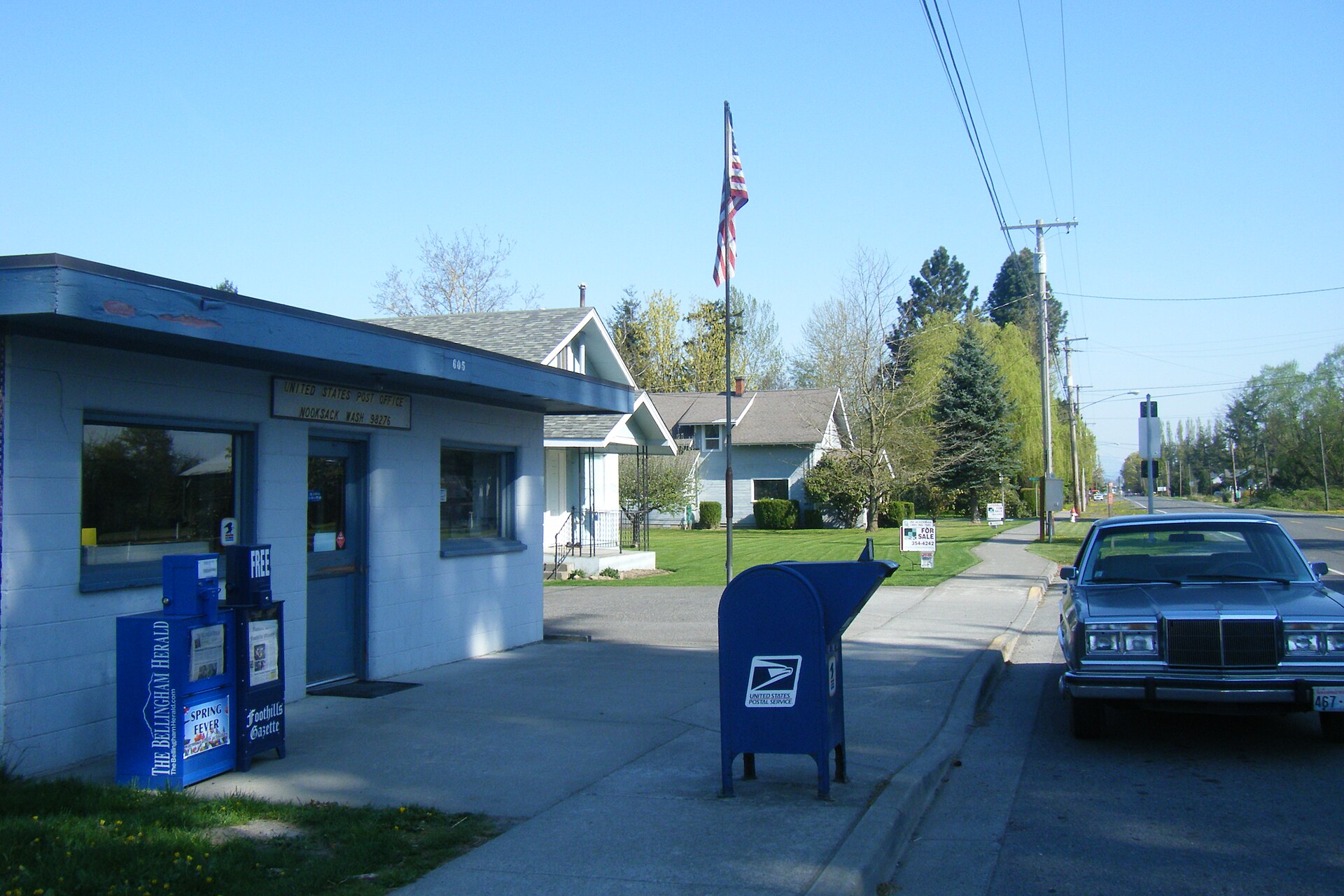 The small Nooksack city post office building in Washington.