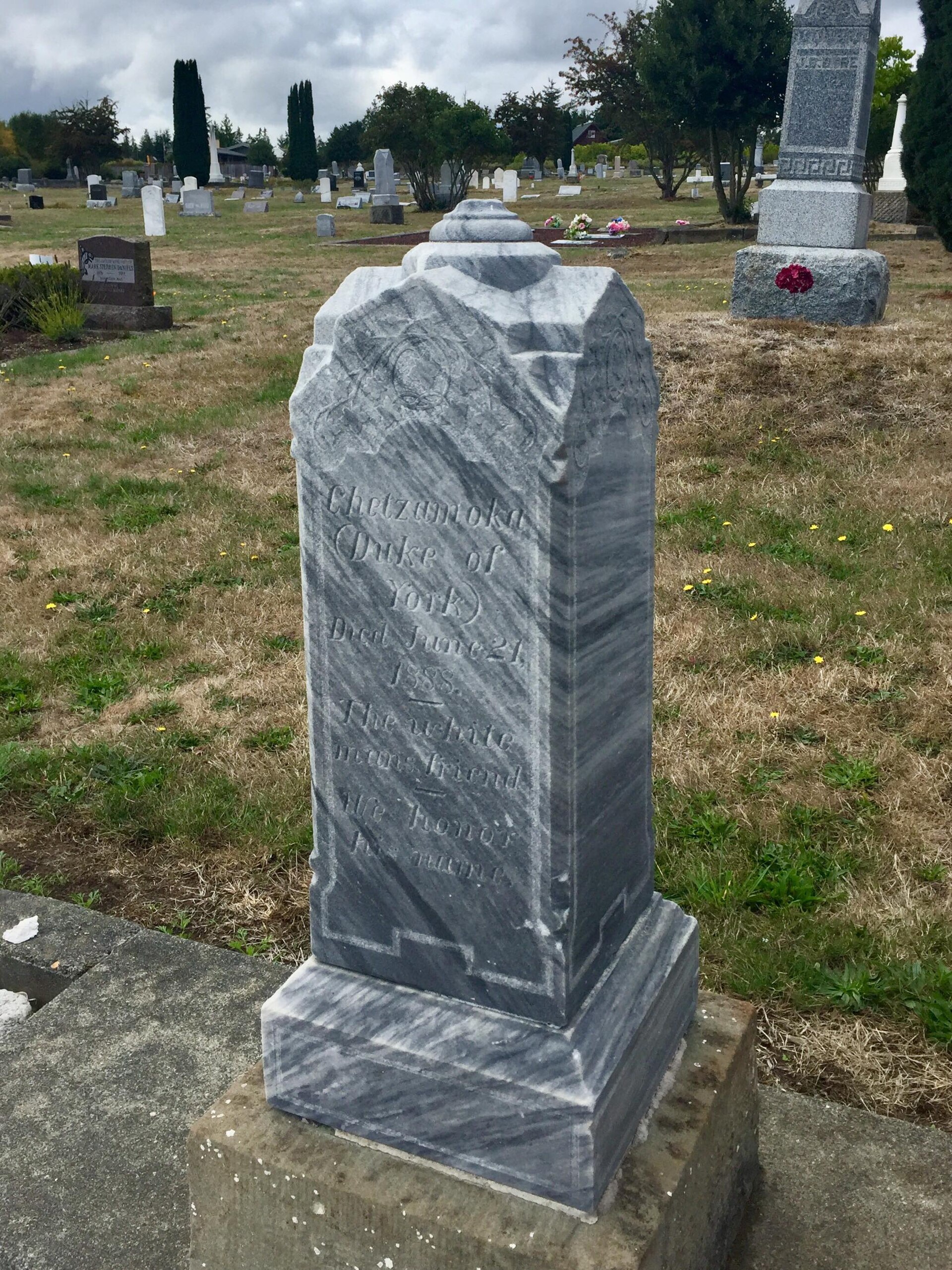 Chief Chetzemoka's grave in Port Townsend