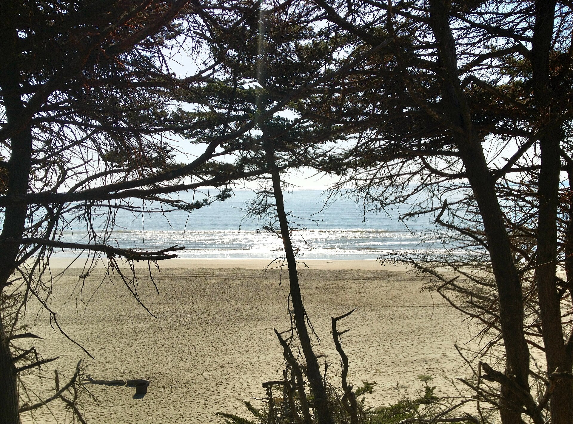California Route 1 along Sunset Beach near La Selva Beach