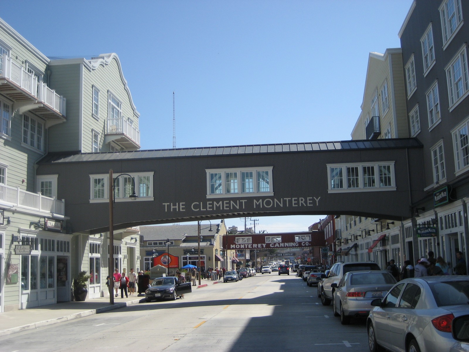 The Clement Monterey hotel spanning Cannery Row