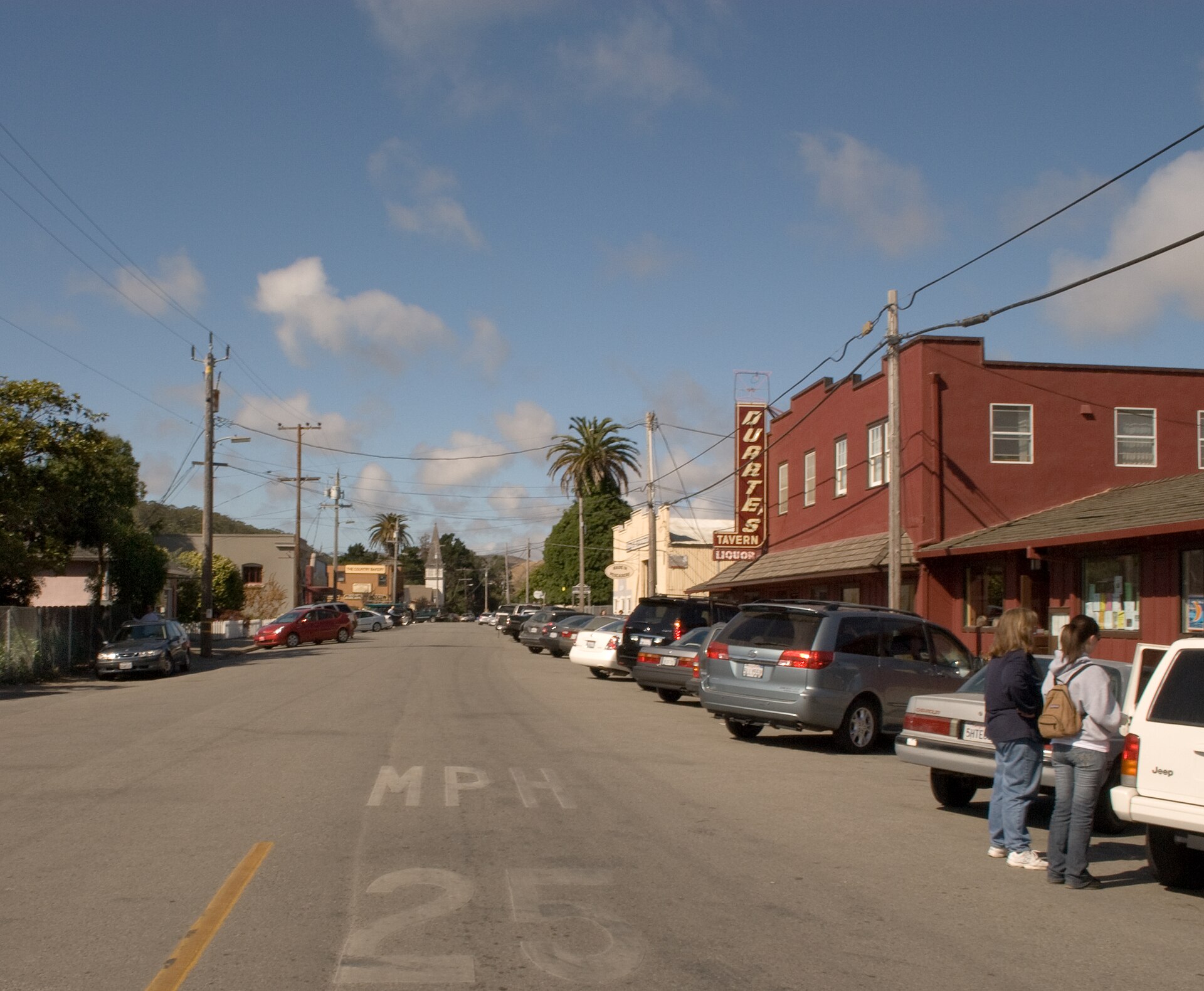 Main Street in downtown Pescadero