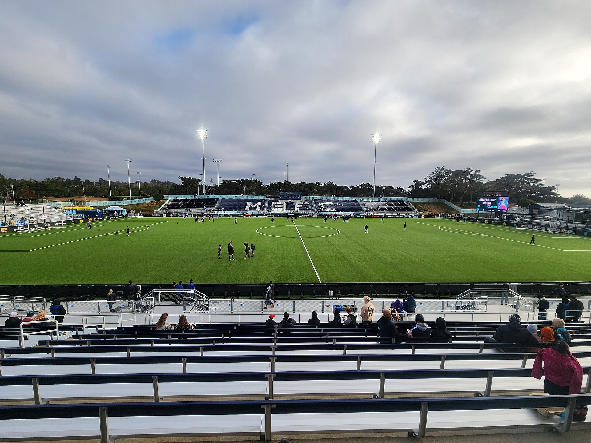 Cardinale Stadium in Seaside, California, during a Monterey Bay FC match