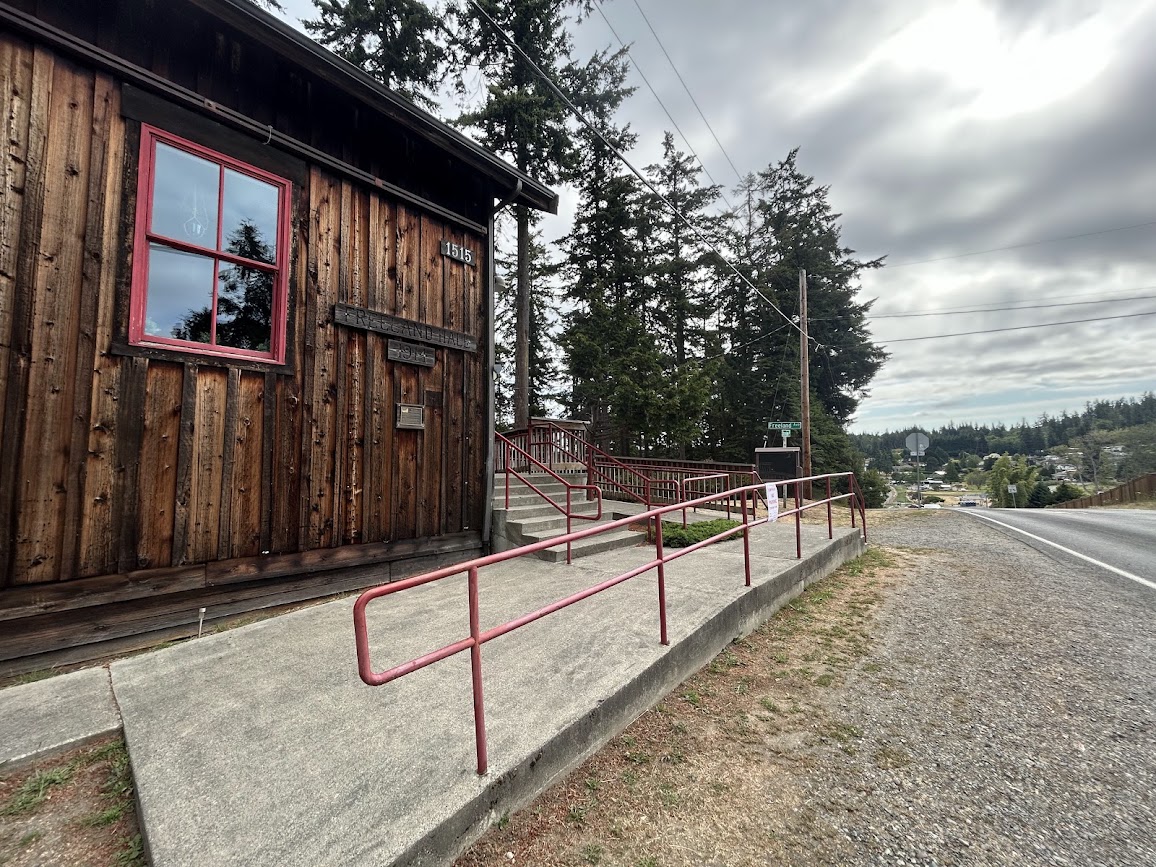 The wooden Freeland Hall community building, built in 1914, in Freeland, Washington