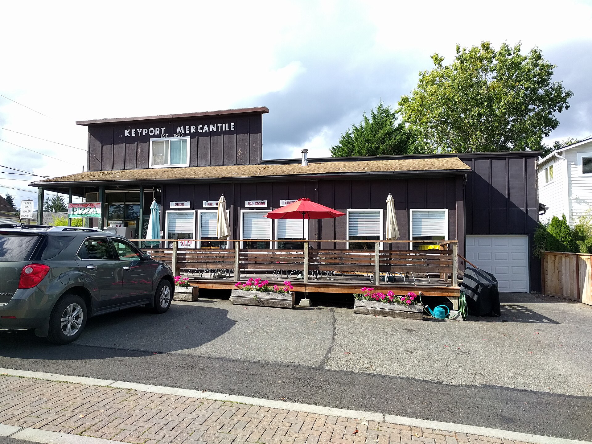 The Keyport Mercantile storefront in Keyport, Washington