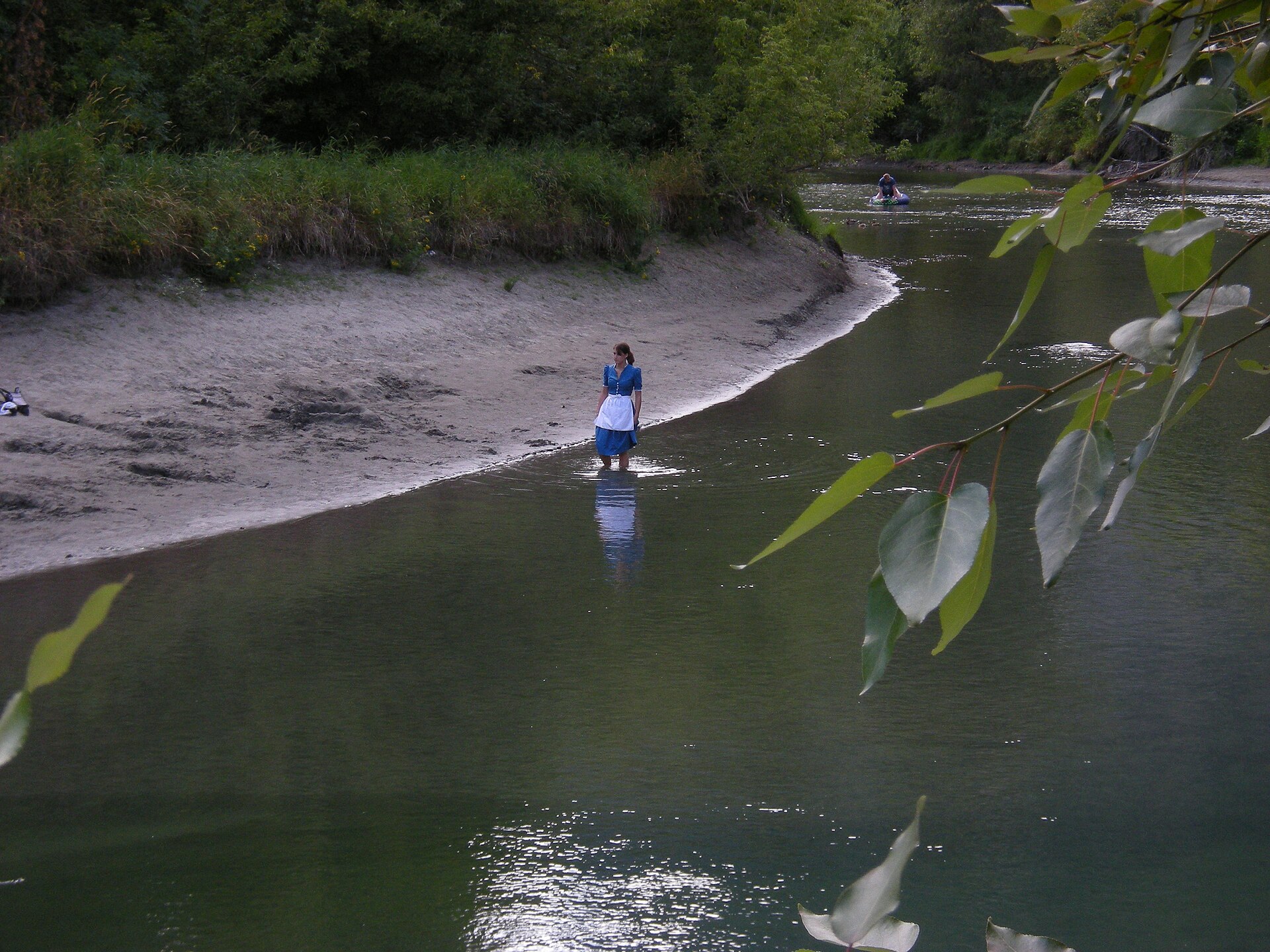 The Wenatchee River at Riverfront Park in Leavenworth, Washington.