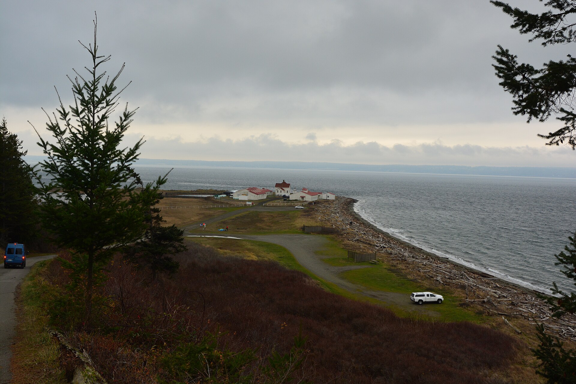 Marrowstone Light station on the point of Marrowstone Island
