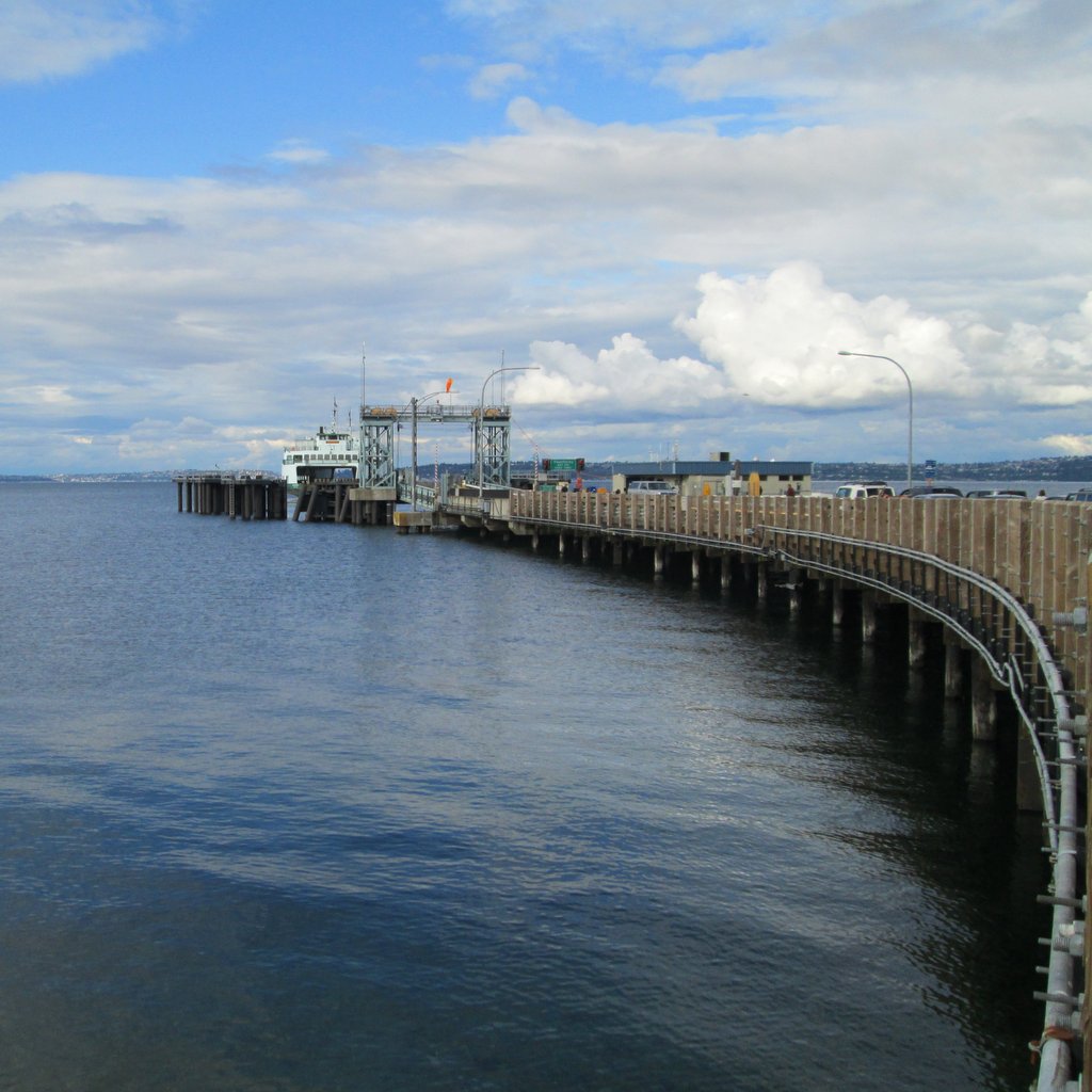 Southworth ferry terminal pier extending into Puget Sound