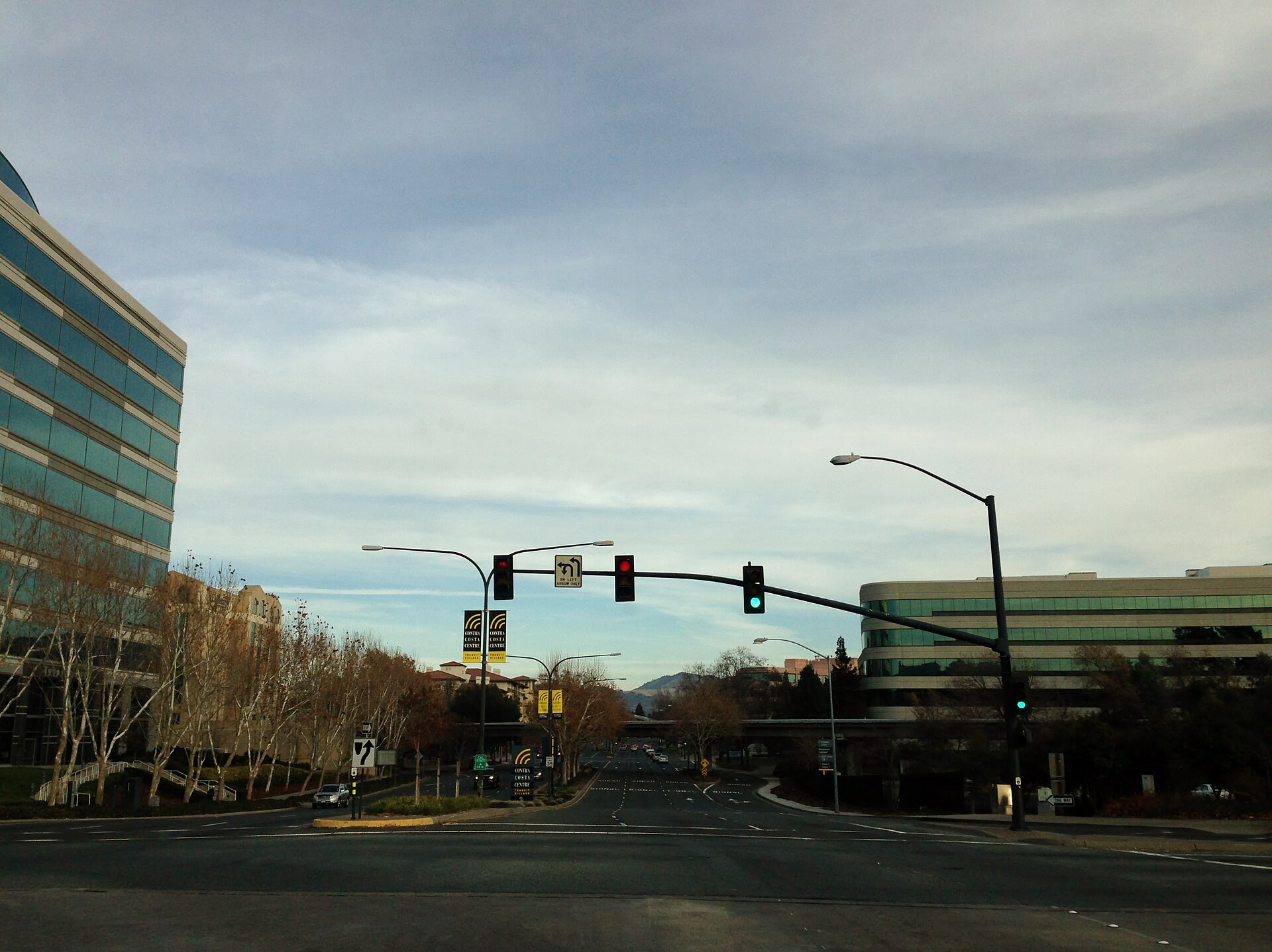 Street scene in Contra Costa Centre, California