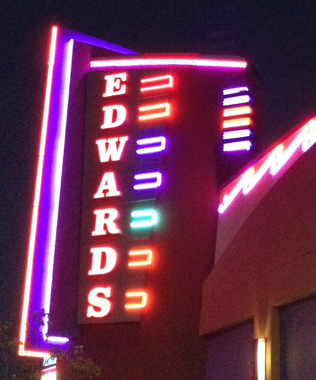 Edwards Theatre sign in Fairfield California