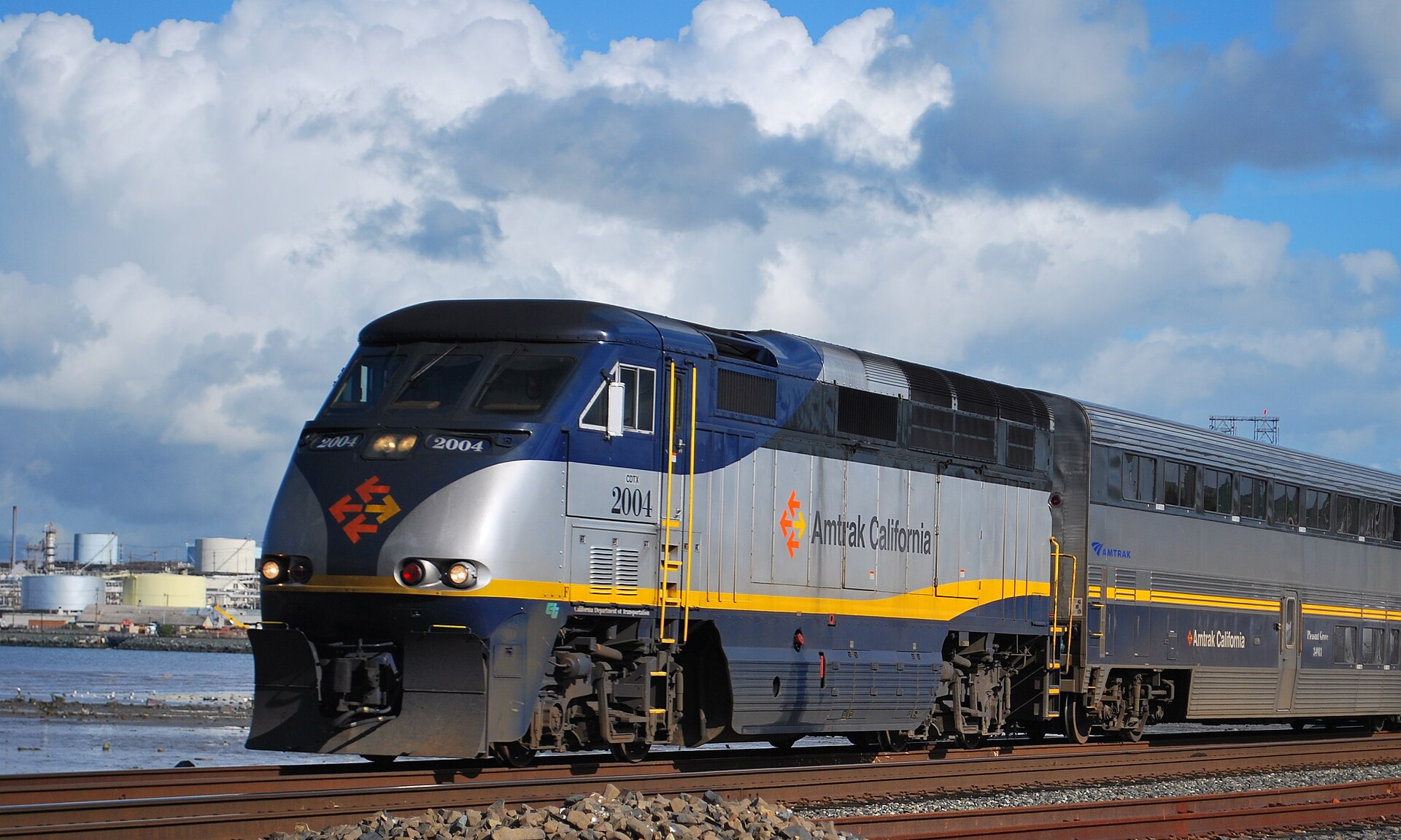 Amtrak Capitol Corridor train at Rodeo, California