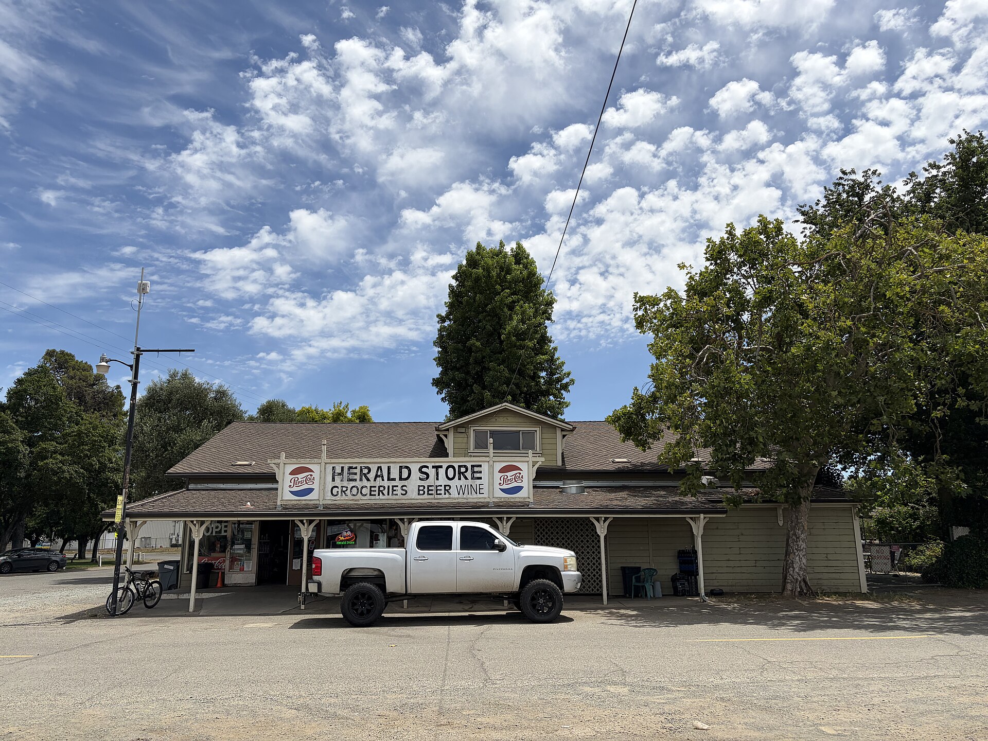 The Herald Store, a country grocery selling groceries, beer, and wine, in Herald, California