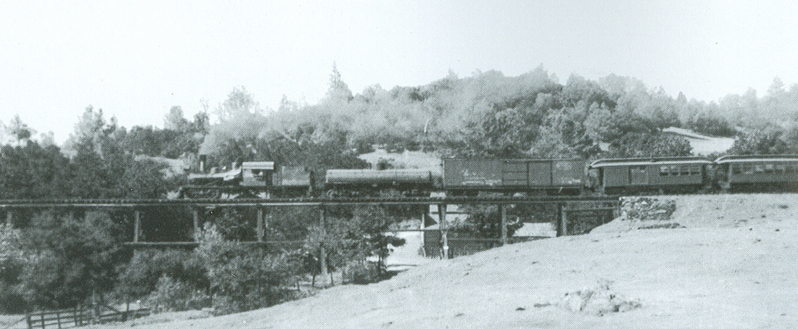 Historic Heisler locomotive at Tuttletown, California