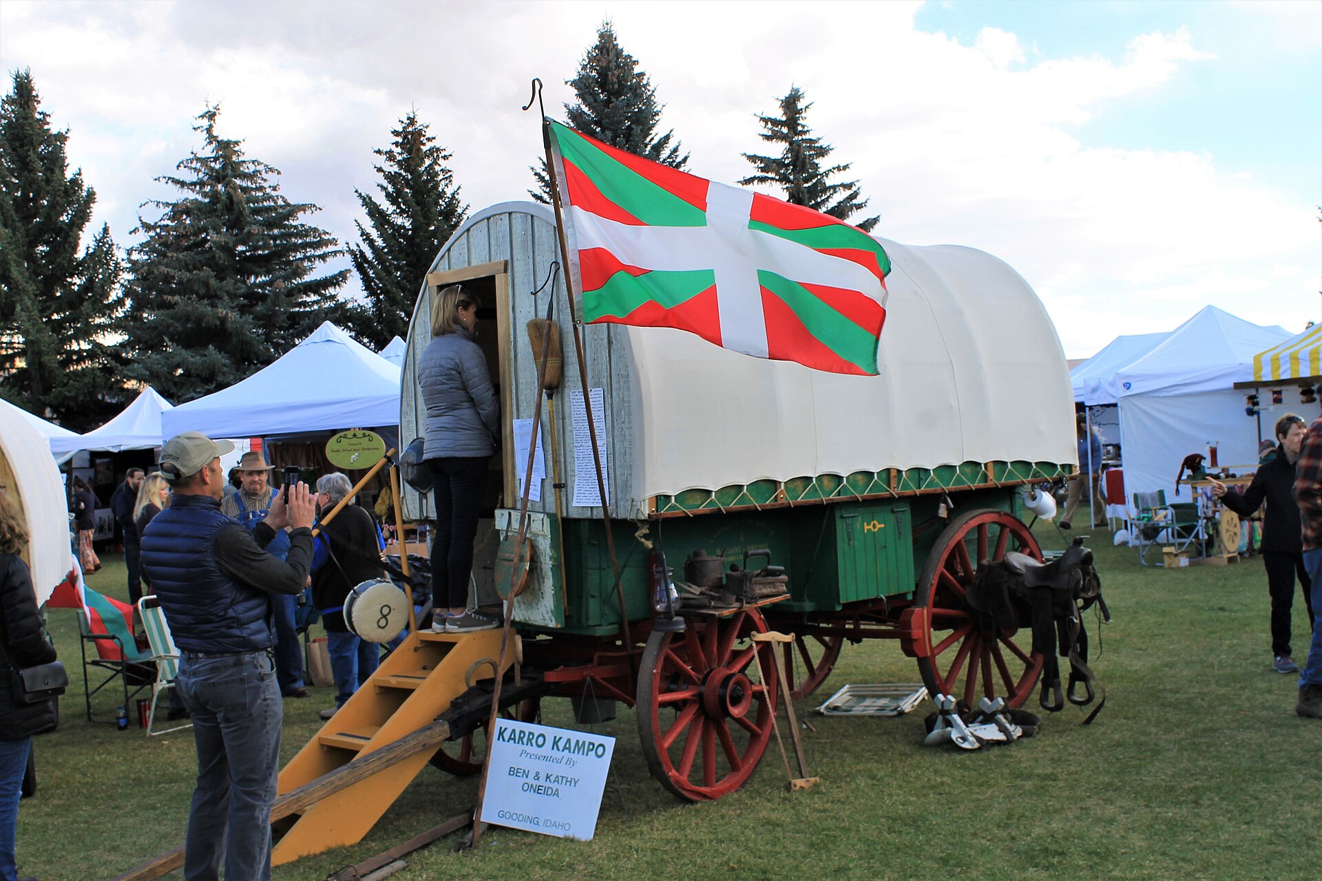 Traditional Basque sheepherder wagon at the Trailing of the Sheep Festival in Hailey