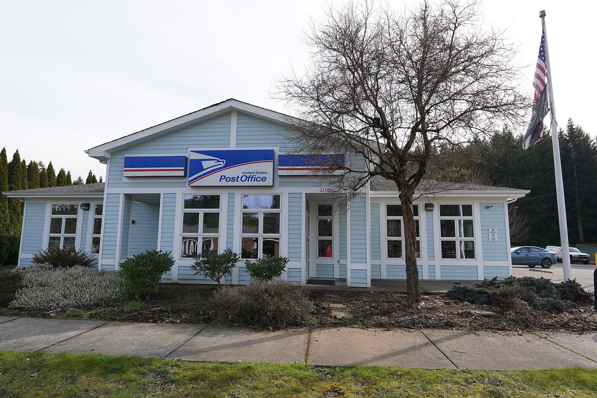 The U.S. Post Office building in Amboy, Washington