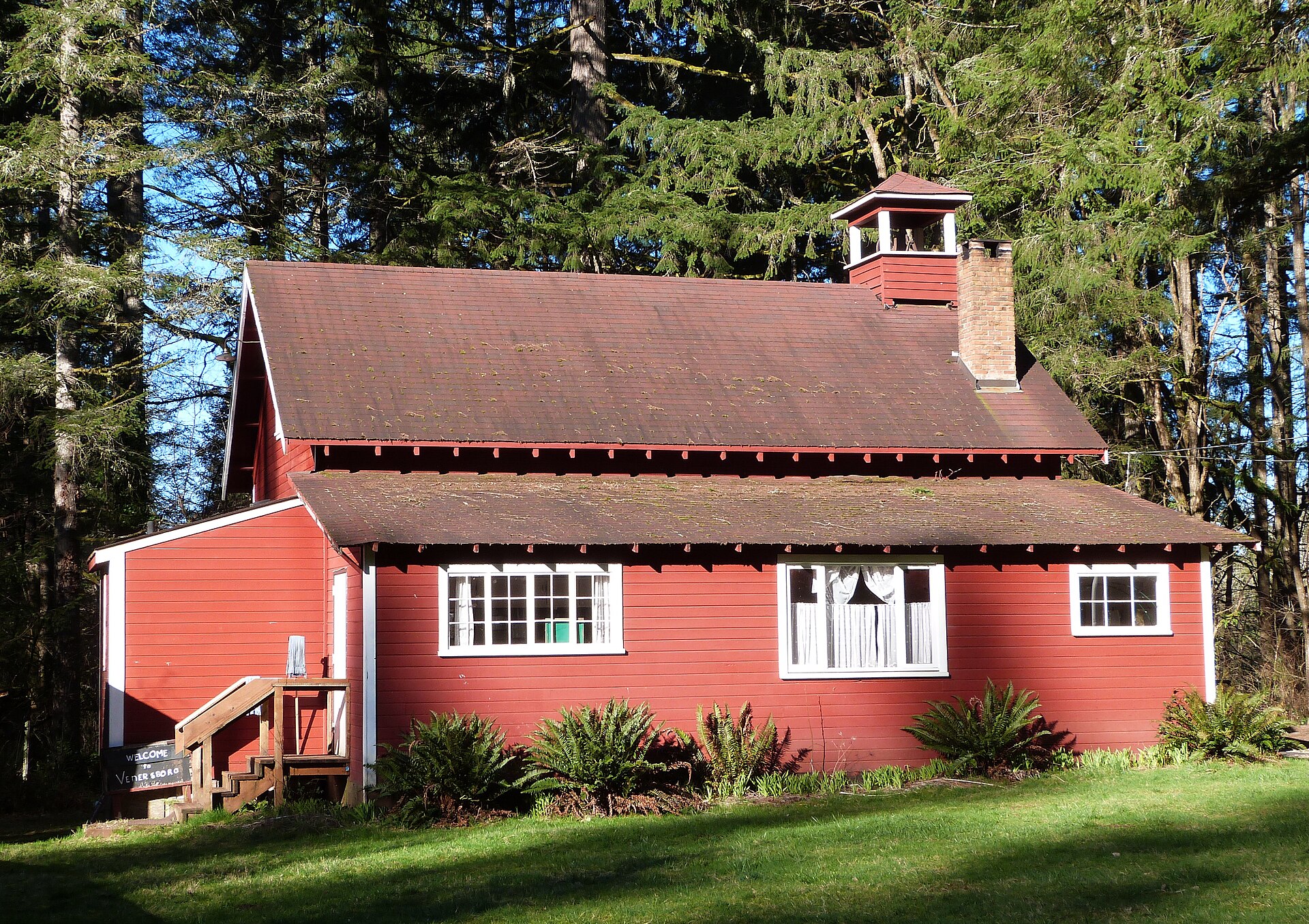 The 1912 Venersborg School building in Battle Ground, Washington.