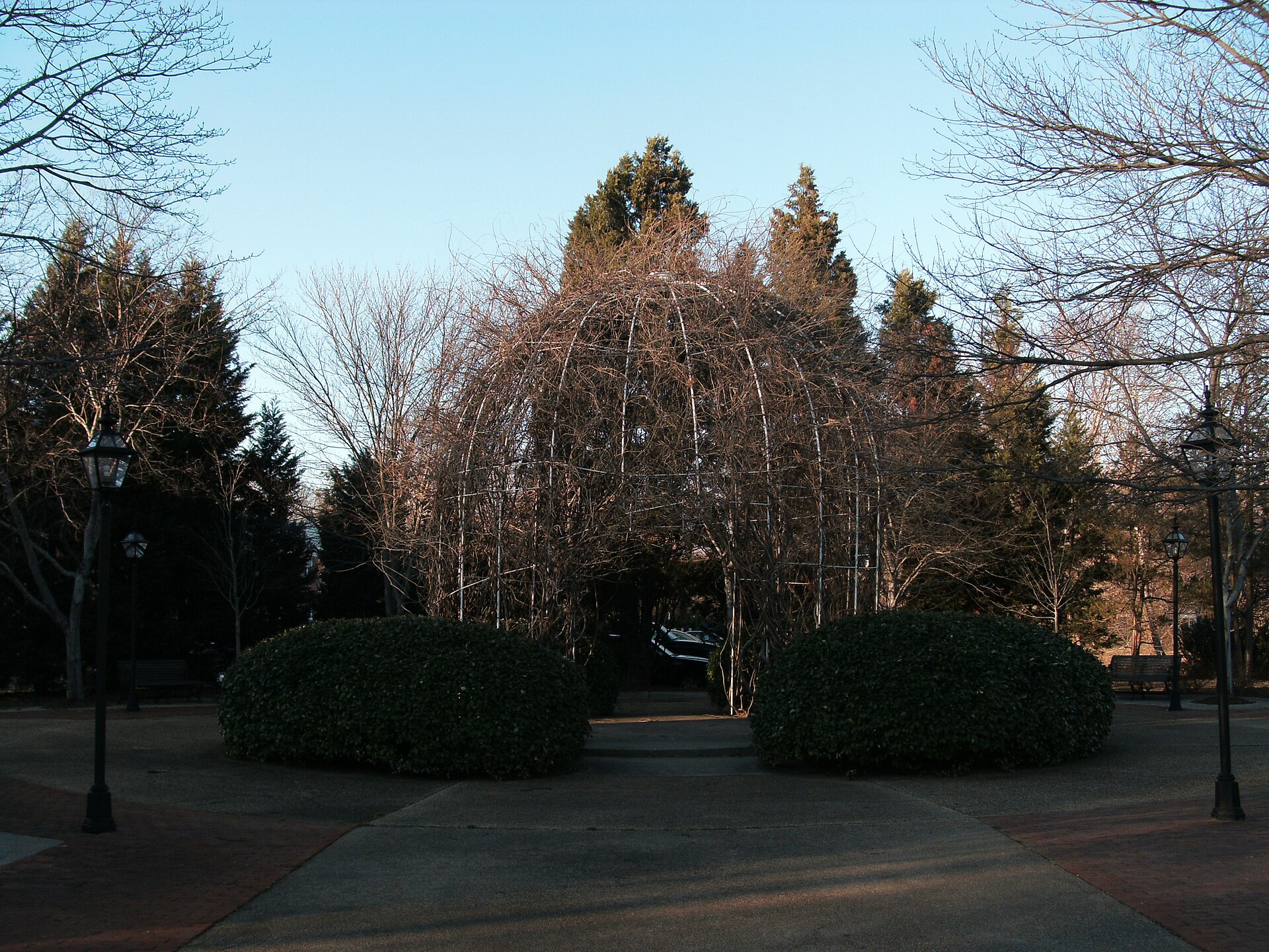 A green neighborhood park in Belle Haven, Fairfax County, Virginia.