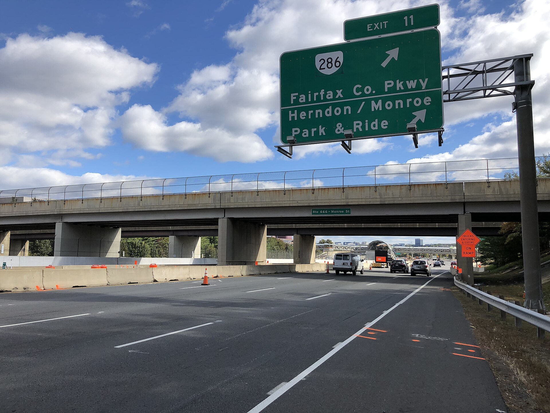 The Dulles Toll Road at the Herndon-Monroe Park and Ride in McNair, Virginia