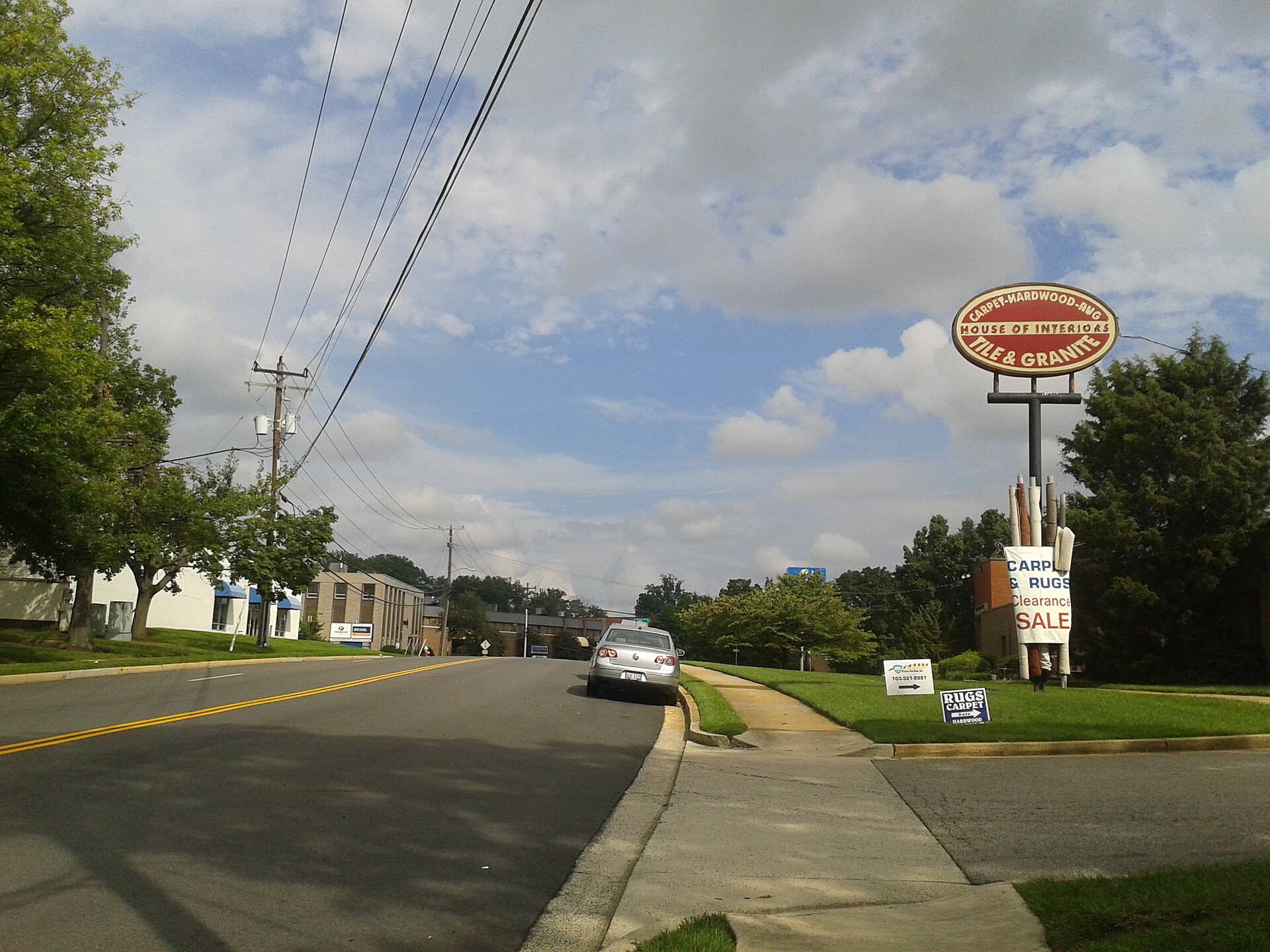 Suburban street with homes in Ravensworth