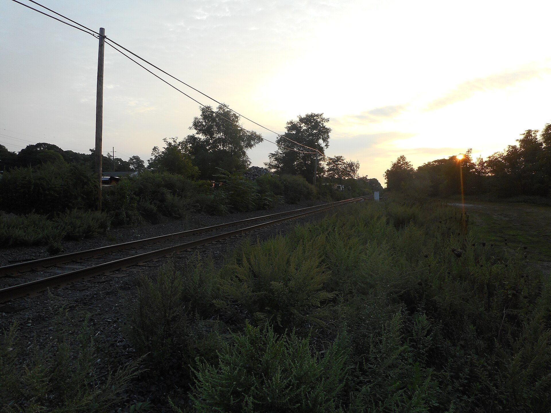 The former Holtsville Long Island Rail Road station site, New York