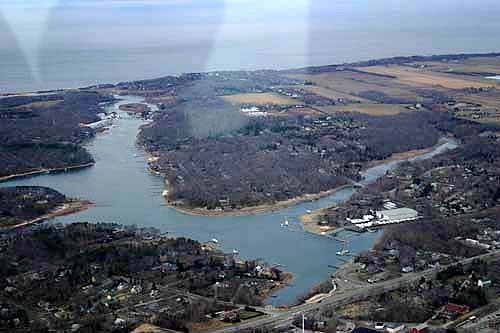 Aerial view of Mattituck Inlet