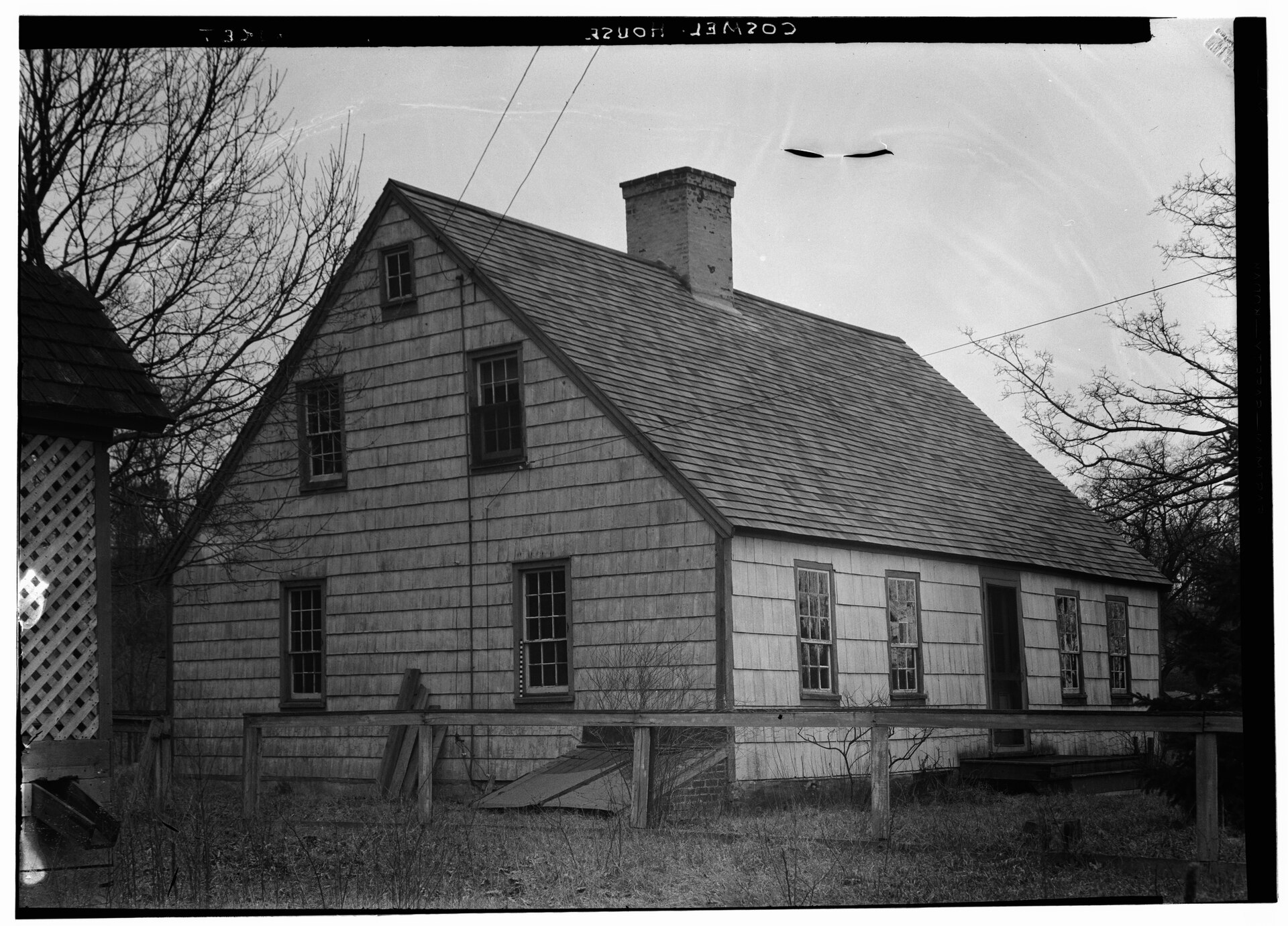 A historic wood-shingle house, the Castelma House, in Setauket, New York.