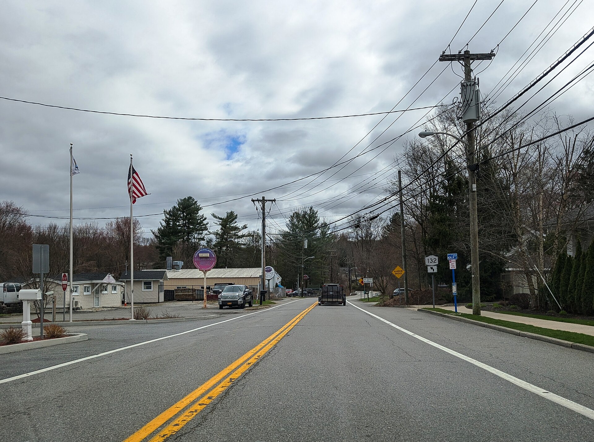 Route 132 in Shrub Oak New York