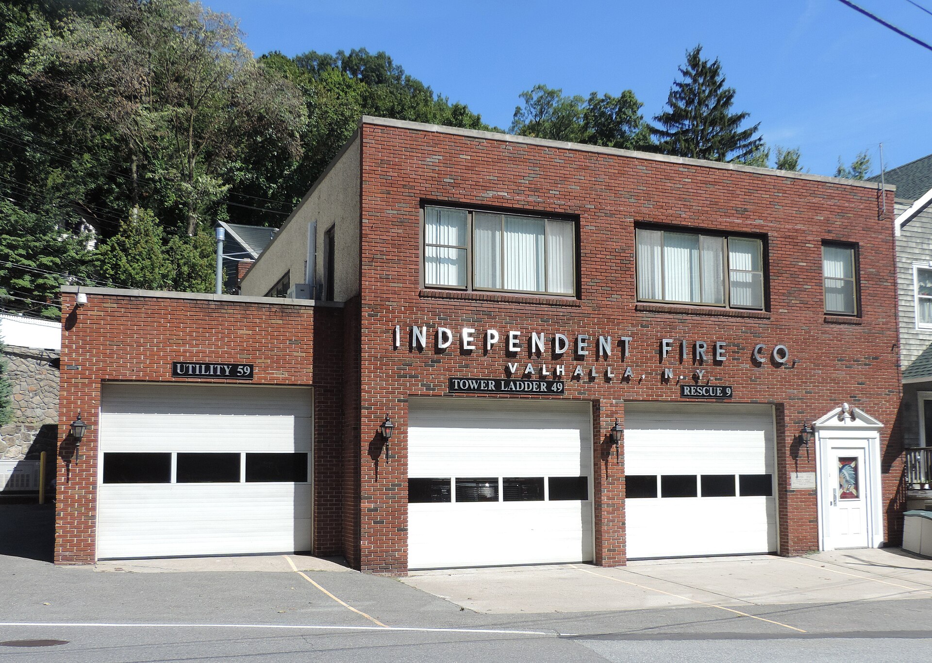 The Independent Fire Company firehouse in Valhalla, New York