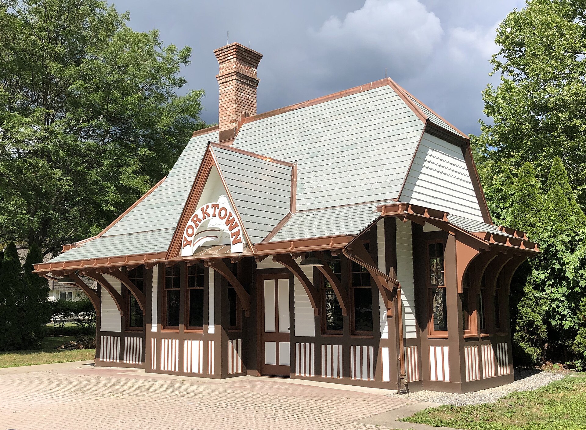 The former Yorktown Heights railroad station after its 2020 restoration.