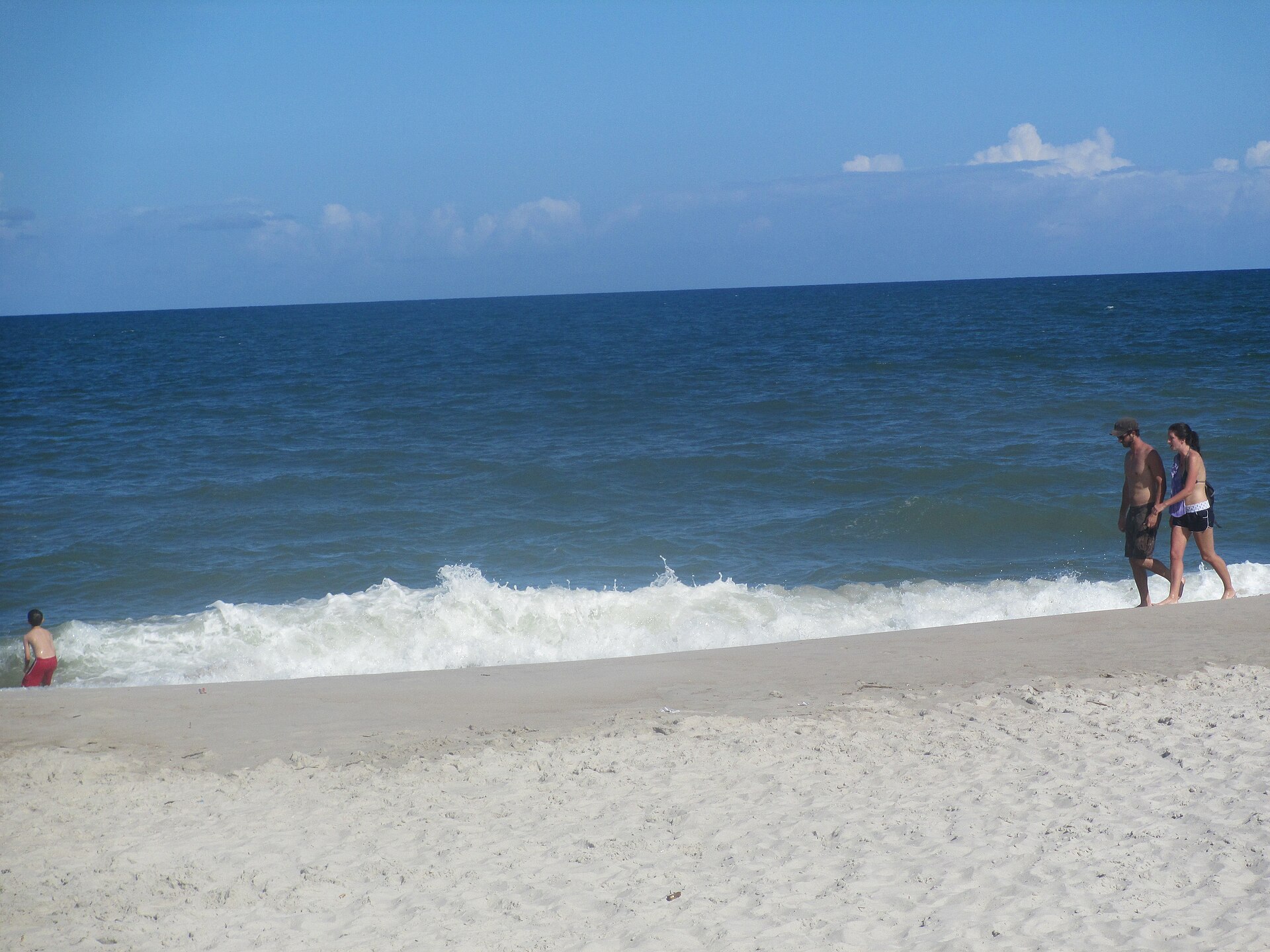 Beachgoers on Carolina Beach, North Carolina