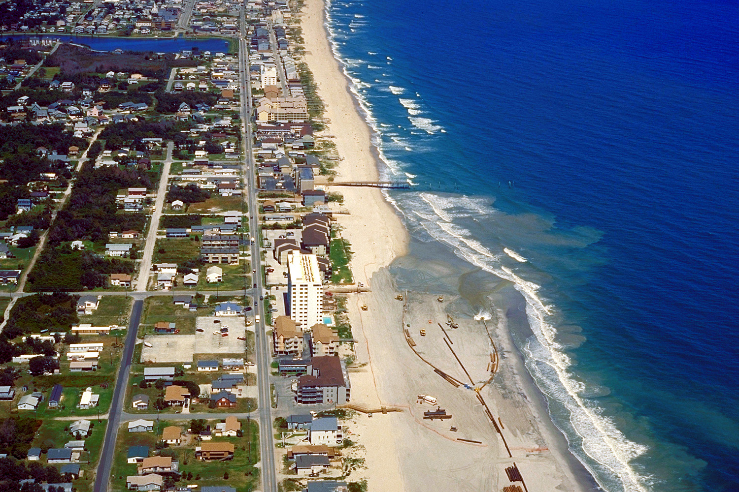 Aerial view of Kure Beach, North Carolina