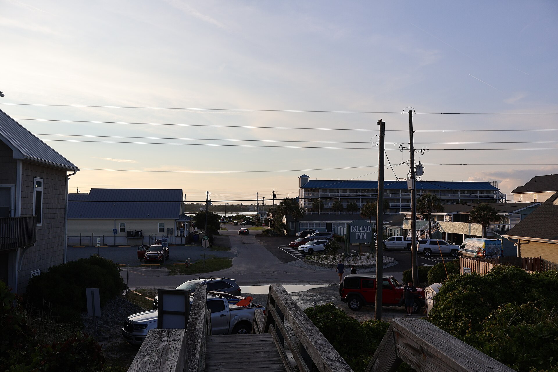 Homes along Goldsboro Avenue in Surf City, North Carolina.