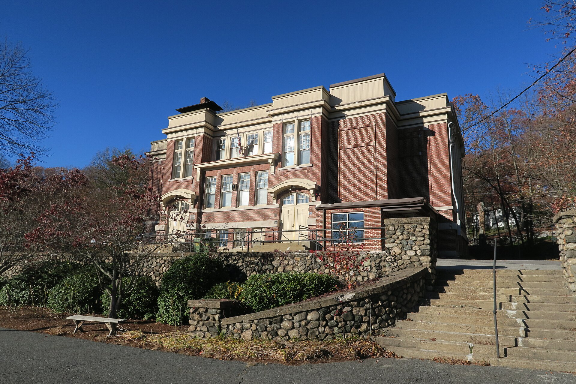 The historic South Union School building in Cordaville, Massachusetts