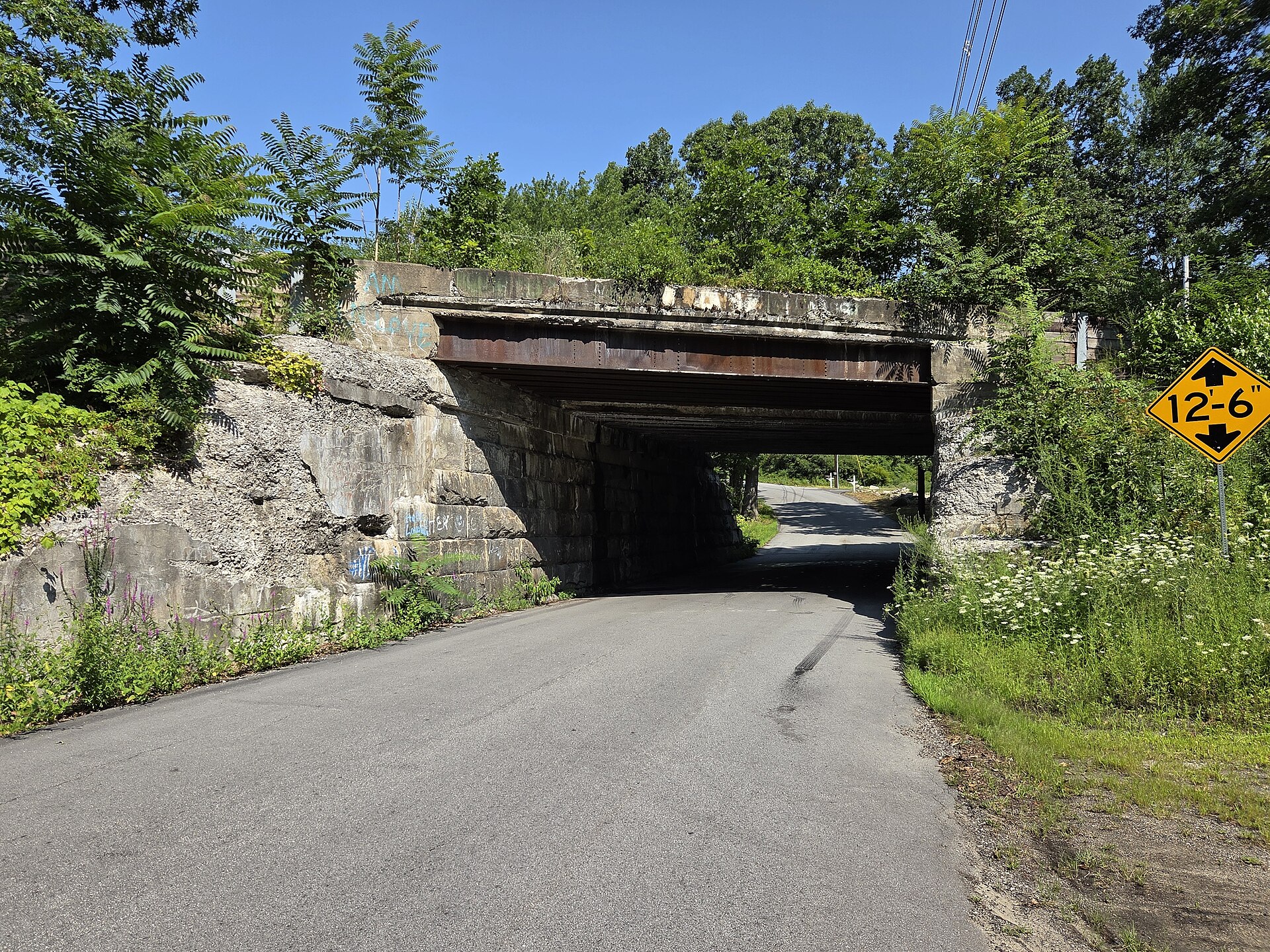 Railroad bridge over Arch Street in Westborough, Massachusetts
