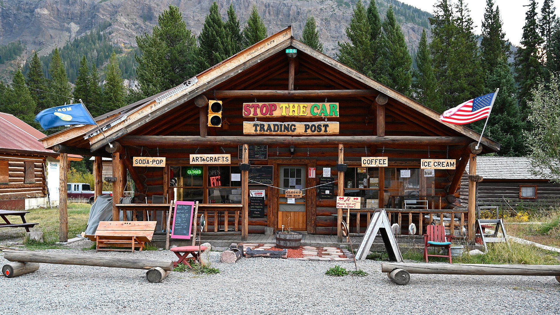 The Stop the Car Trading Post in Silver Gate, Montana