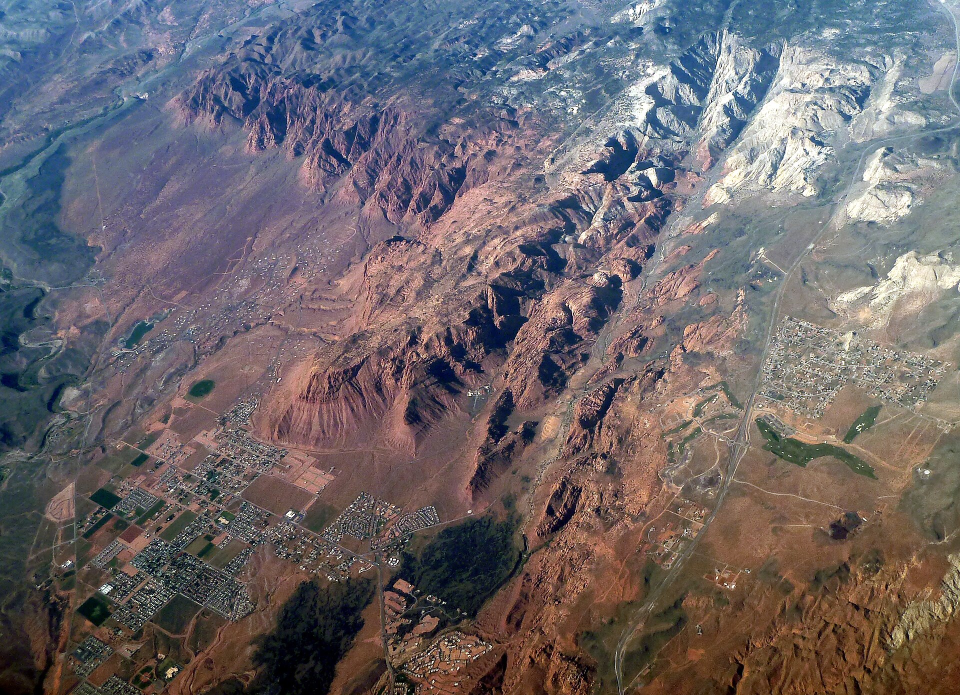 An aerial view of Ivins, Utah.