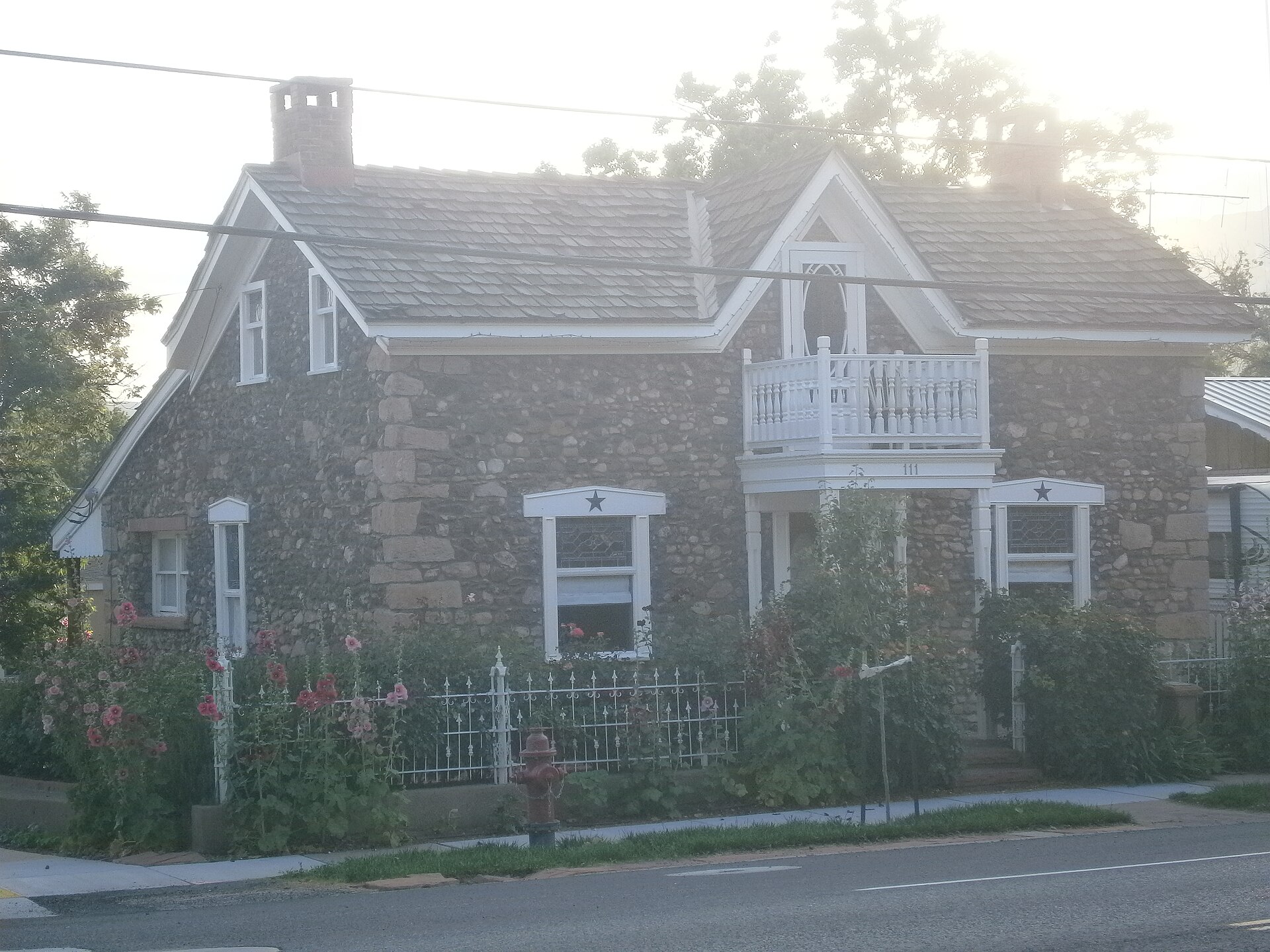 The historic stone Forsyth House in Toquerville, Utah