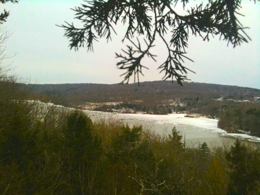 Lake Zoar in winter near Monroe
