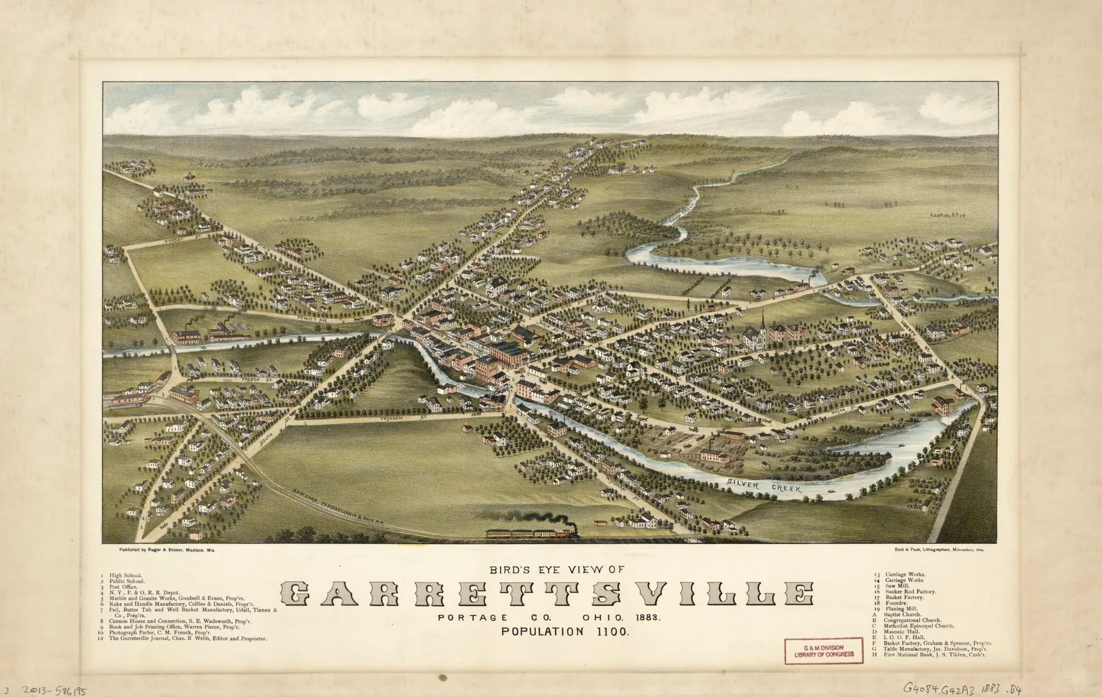 Bird's-eye view. Dealer: Boston Rare Maps, Southhampton, MA. Indexed. Purchase; FY '13 Philip Lee Phillips Society purchase; July 2013. A...
