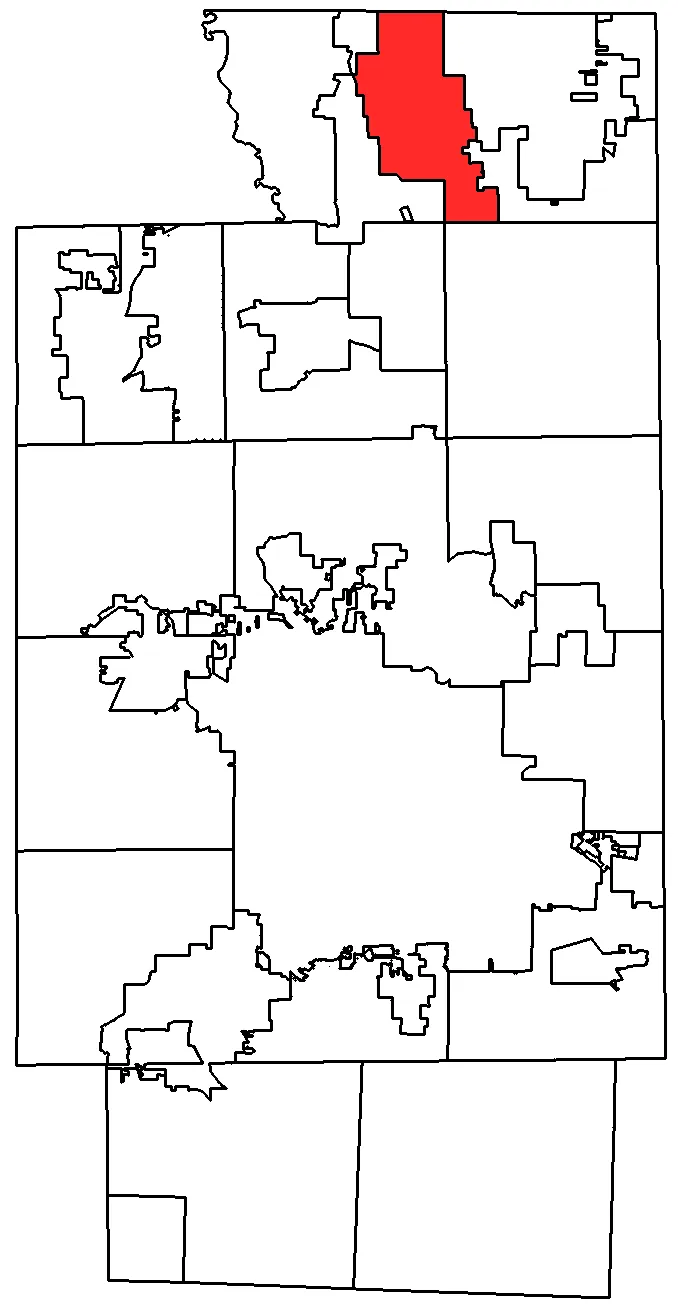 Map showing location of community of Macedonia in Summit County, Ohio, United States.