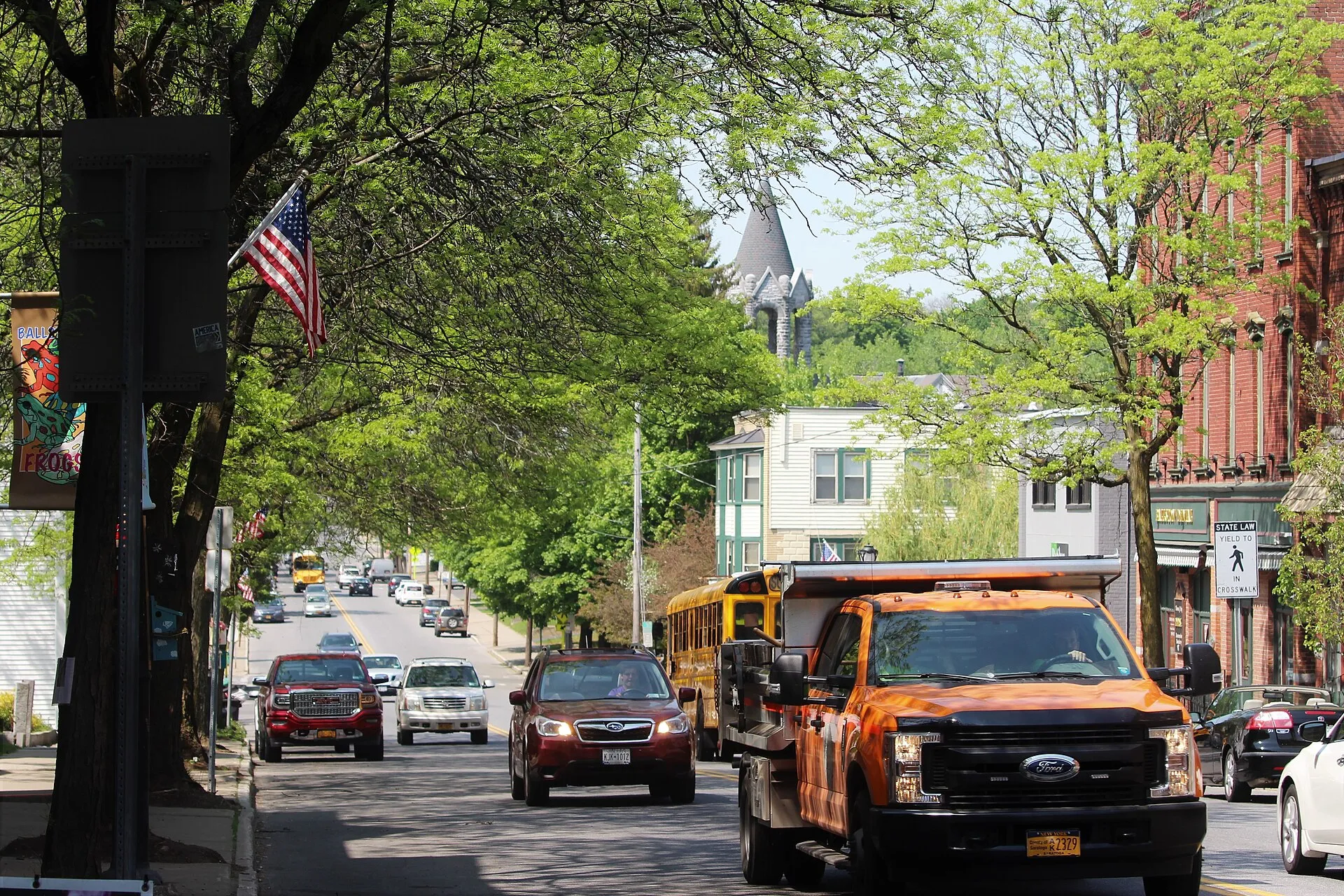 The business district in Ballston Spa