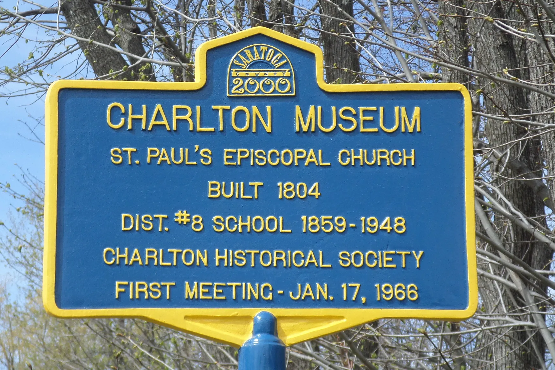 New York State historic marker: Charlton Museum, Charlton NY