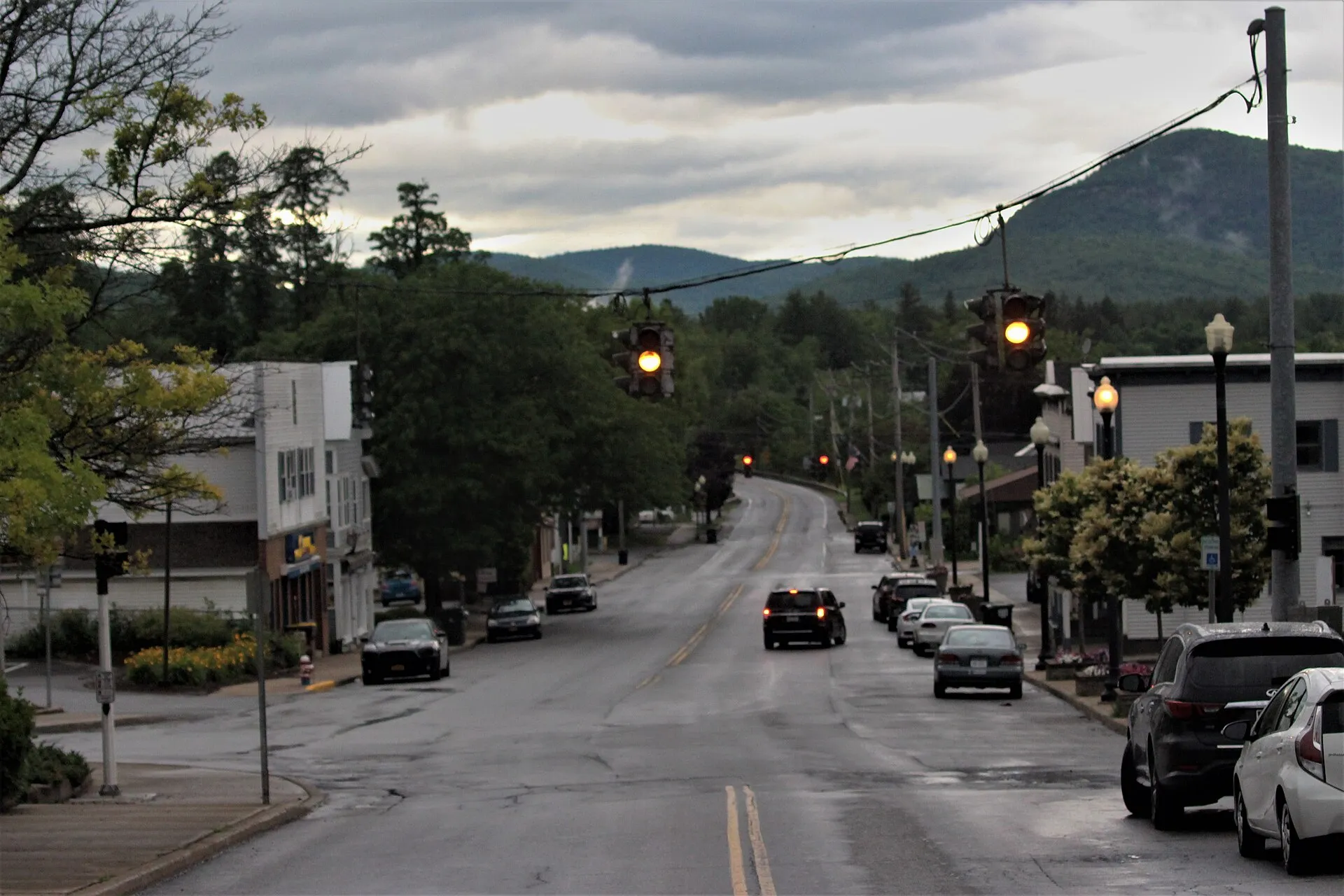 Main Street in the village of Corinth