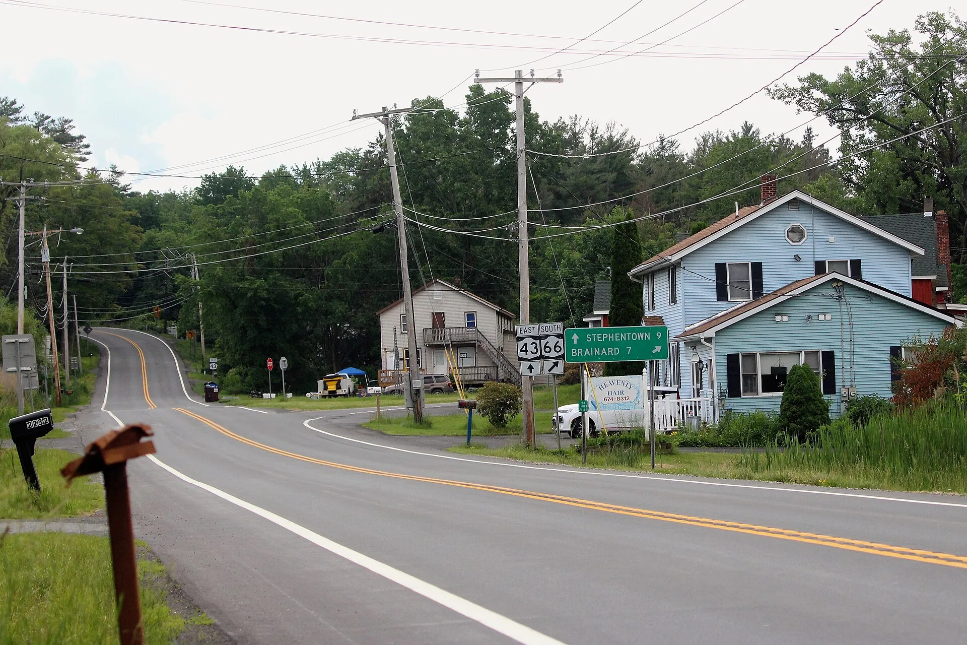 The town line between Nassau and Sand Lake, in Rensselaer County, June 15, 2021