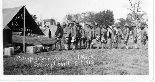 Camp scene from the 1912 military week at Schuylerville during the Saratoga Monument dedication era
