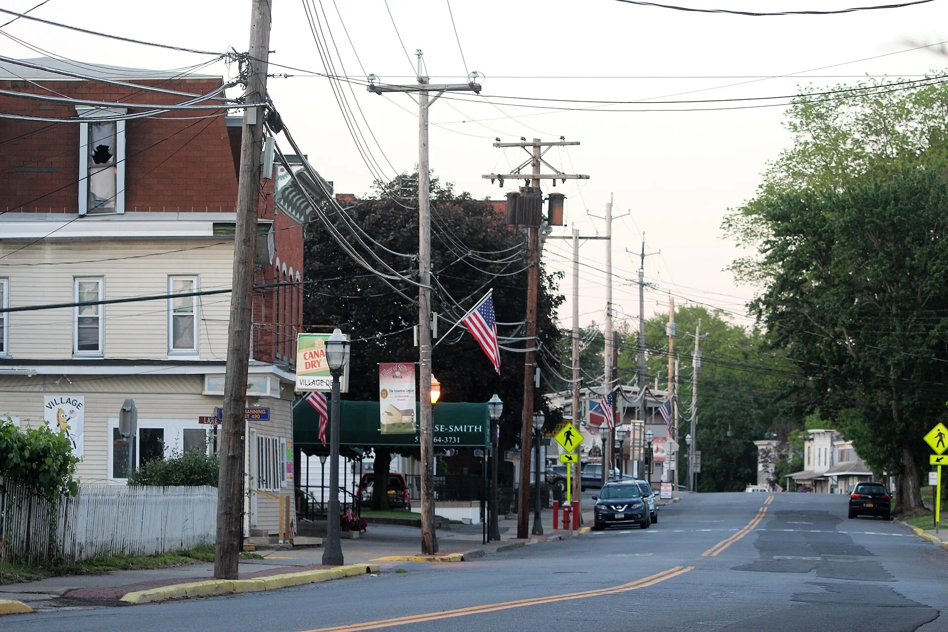 Businesses along Hudson Avenue, the main thoroughfare of the village of Stillwater