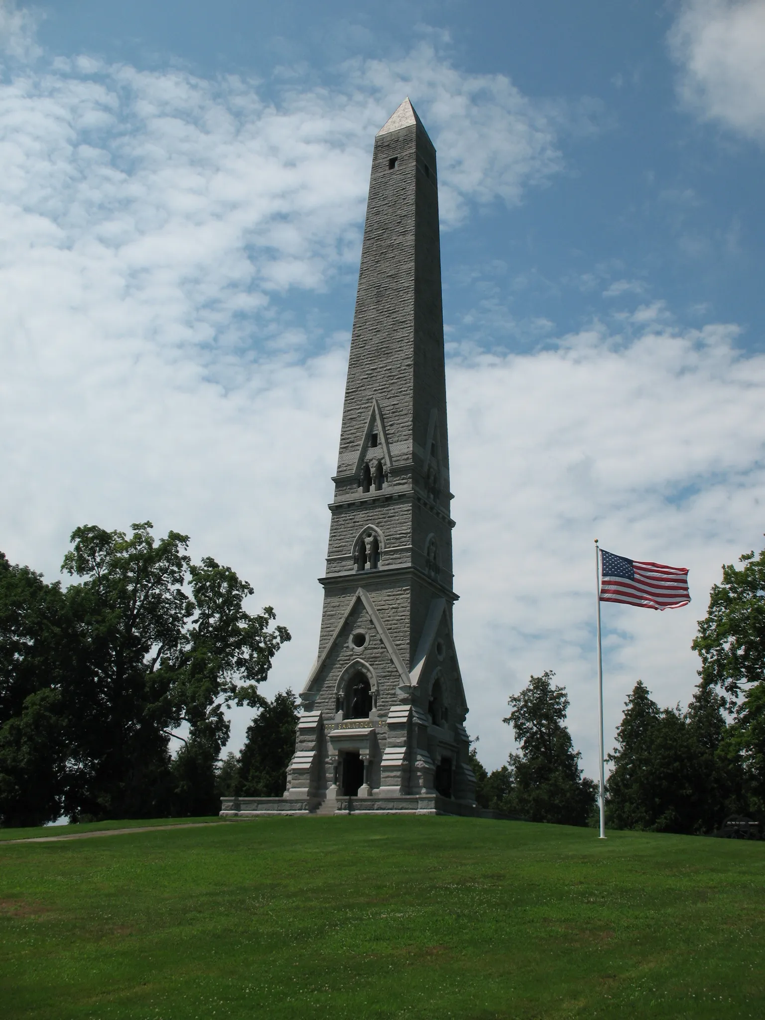The Saratoga Monument, located in the village of Victory