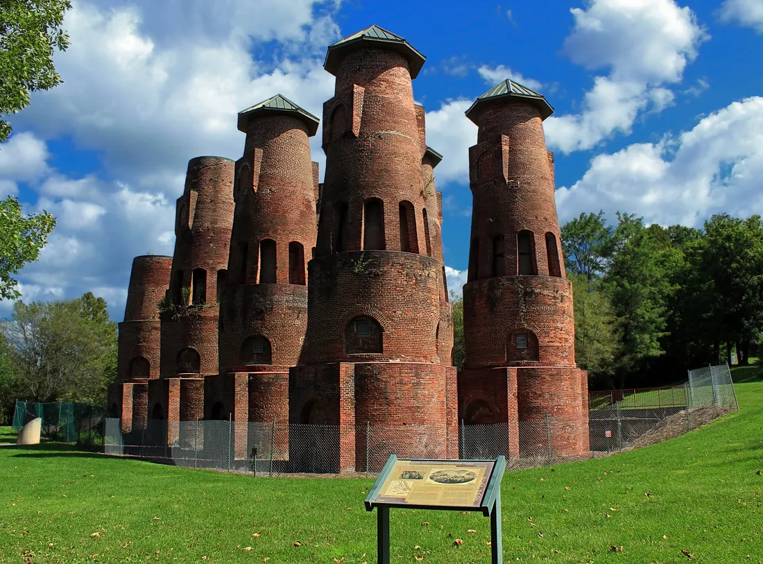 Schoefer kilns, Saylor Park, Lehigh County, within the borough of Coplay. The Coplay Cement Company used the kilns from 1893 to 1904 to manufacture portland ce