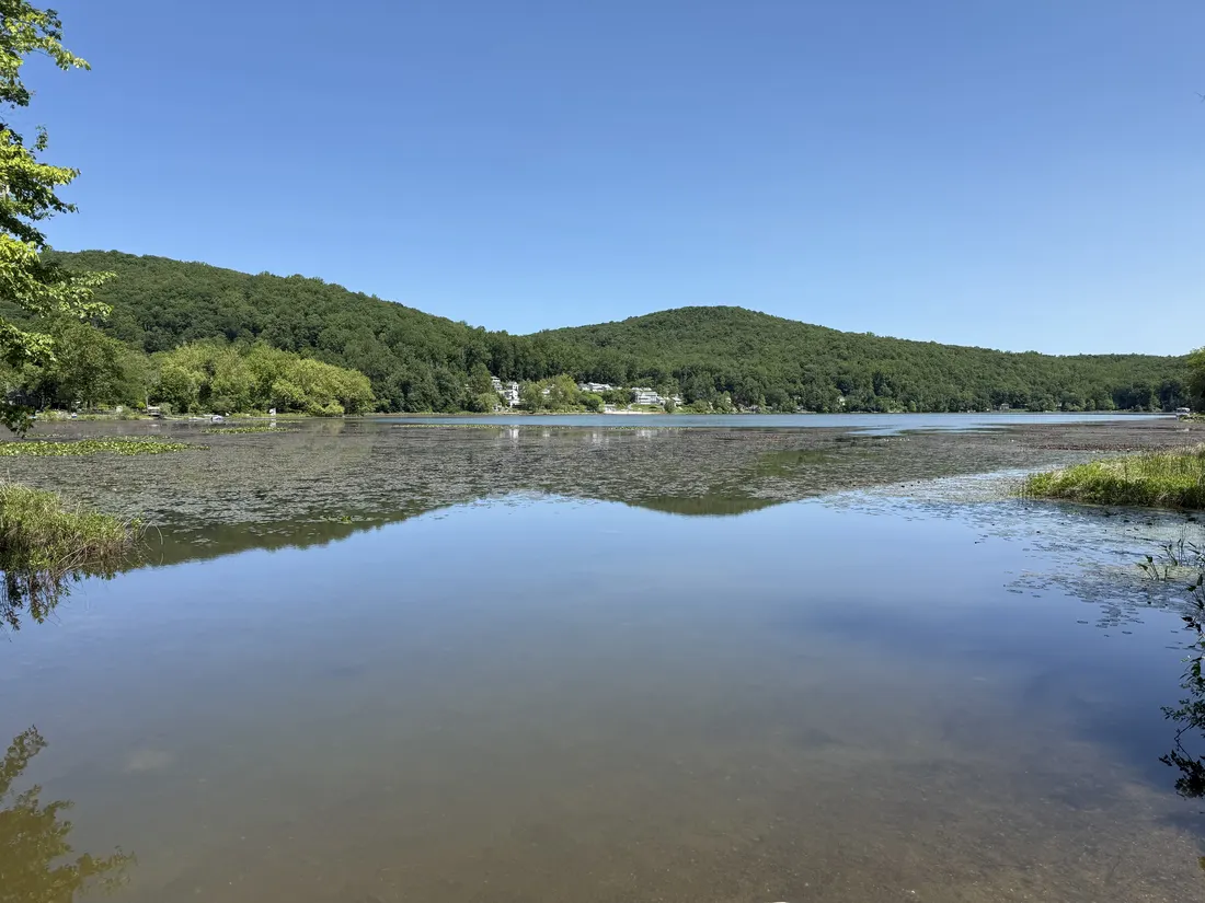 View north from the south end of Mountain Lake in Liberty Township, Warren County, New Jersey