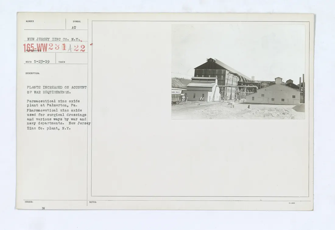 Scope and content: Photographer: New Jersey Zinc Co.